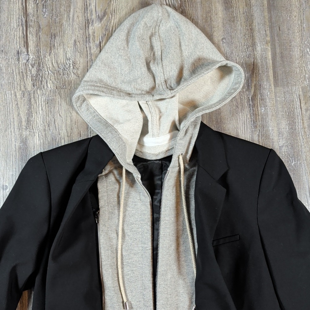 Veronica Beard Dickey Blazer Jacket Size 8 W/Heather Gray Drawstring Dickey - Picture 7 of 15